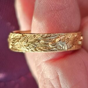18k Gold Norse Wolves Mens Ring Sz 10
